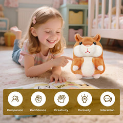 SANJOIN Talking Hamster brown gift idea for kids and holidays