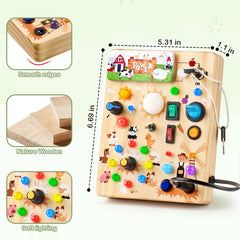 Sanlebi LED Busy Board durable wooden construction for long-lasting use