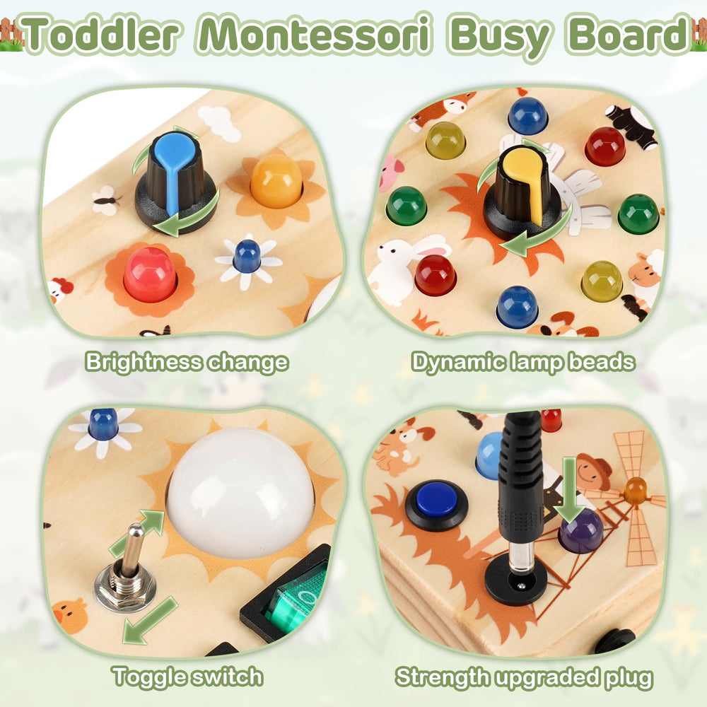 Sanlebi LED Busy Board promotes quiet, screen-free play for fine motor skills