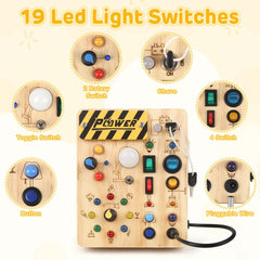 Sanlebi wooden busy board close-up edges highlight safe construction