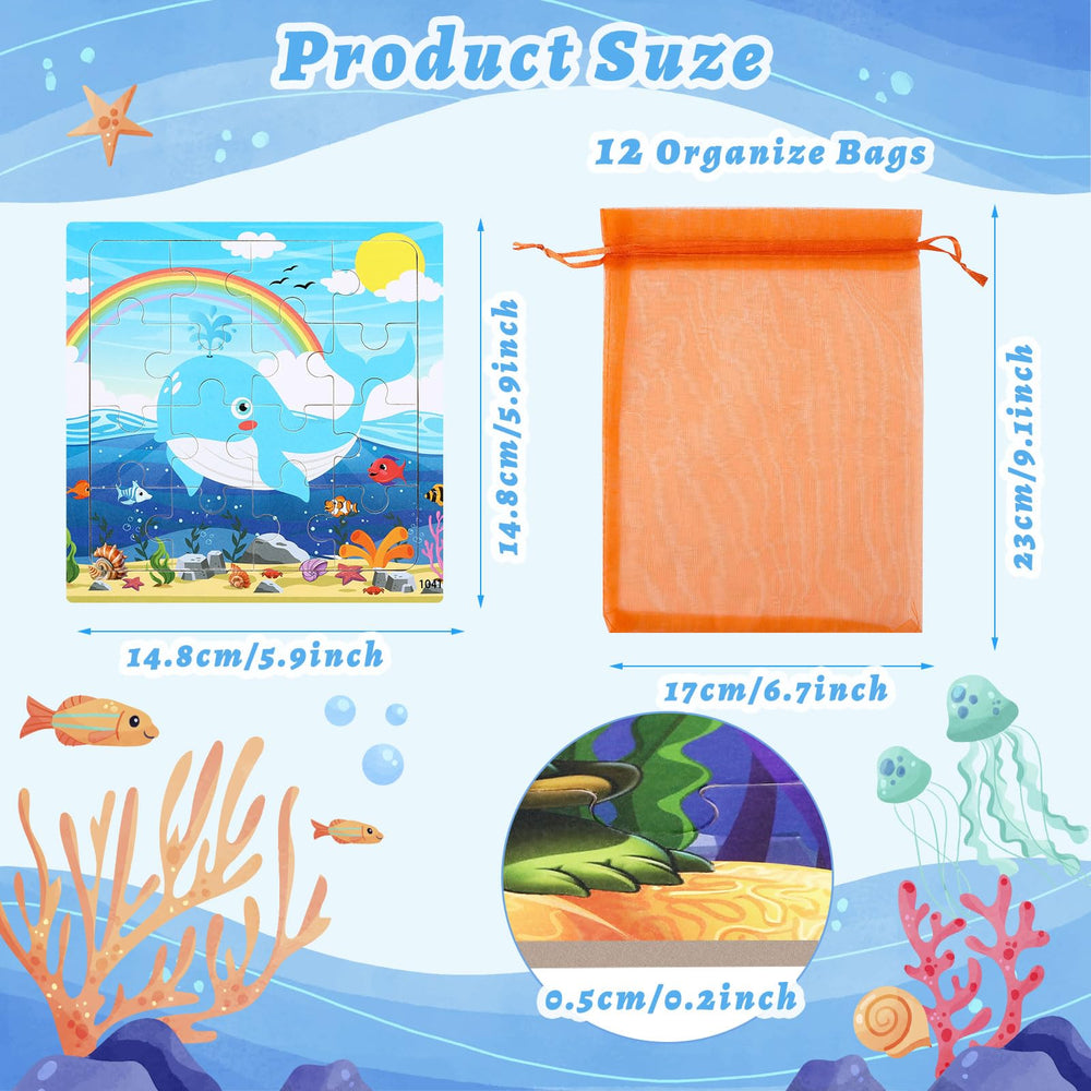 SANNIX orange storage bags for organizing puzzles on the go