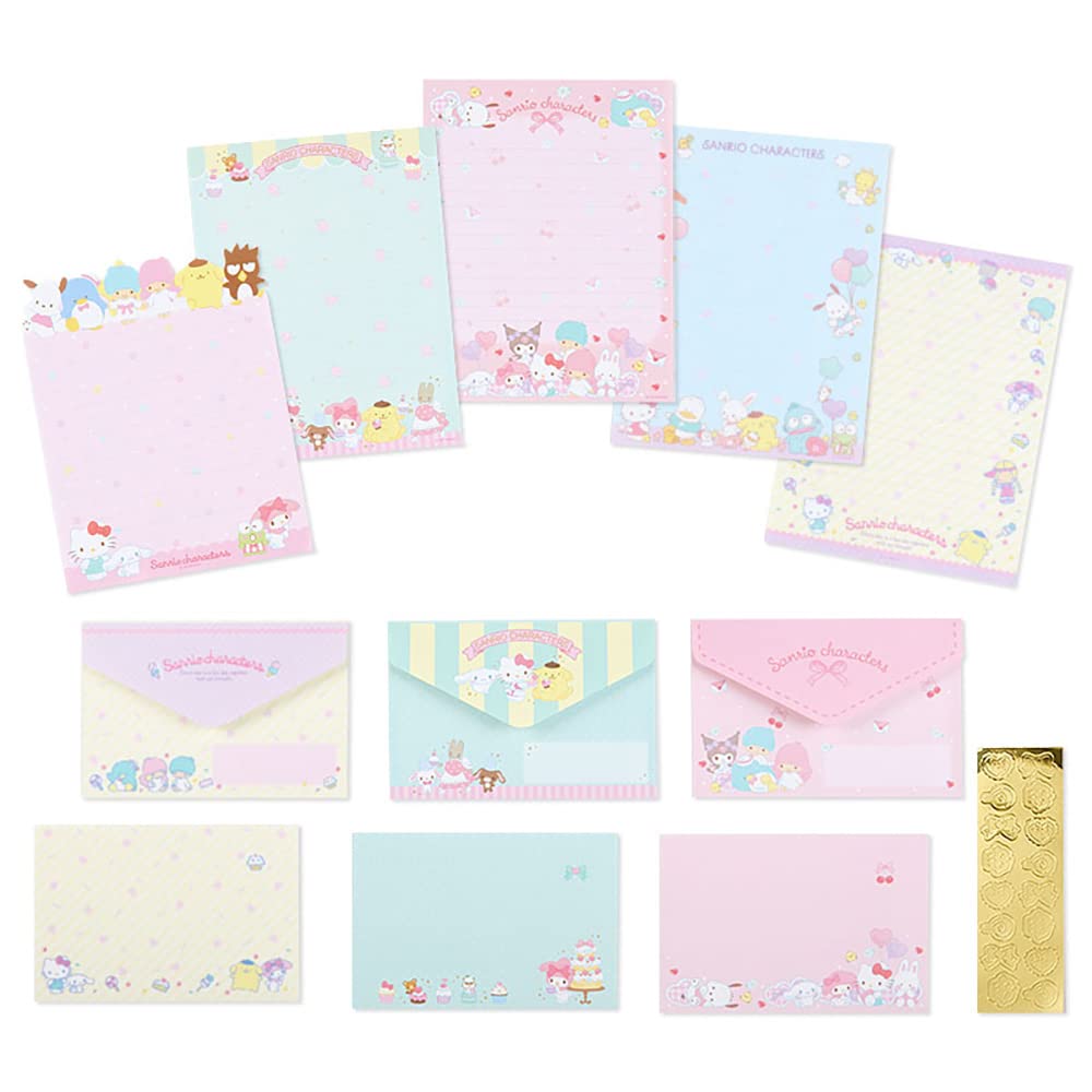 SANRIO Characters Letter Set design 2—playful figures inspire friendly letters.
