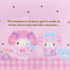 SANRIO My Melody sticker case set packaging view, authentic licensed item.