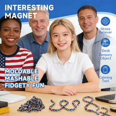 Santa Casa 550pcs ferrite beads close-up with irregular shapes for sensory feedback.