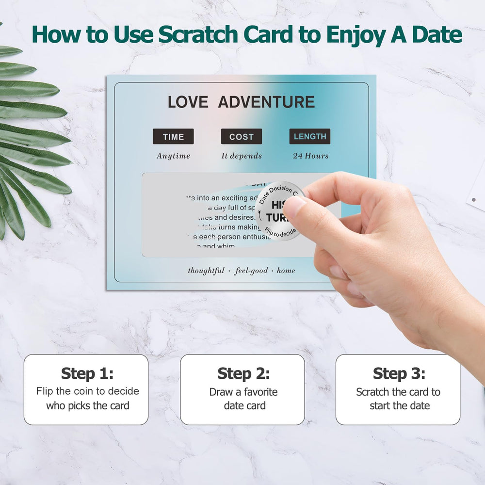 SAPGIF date night coin in use to decide who picks cards.