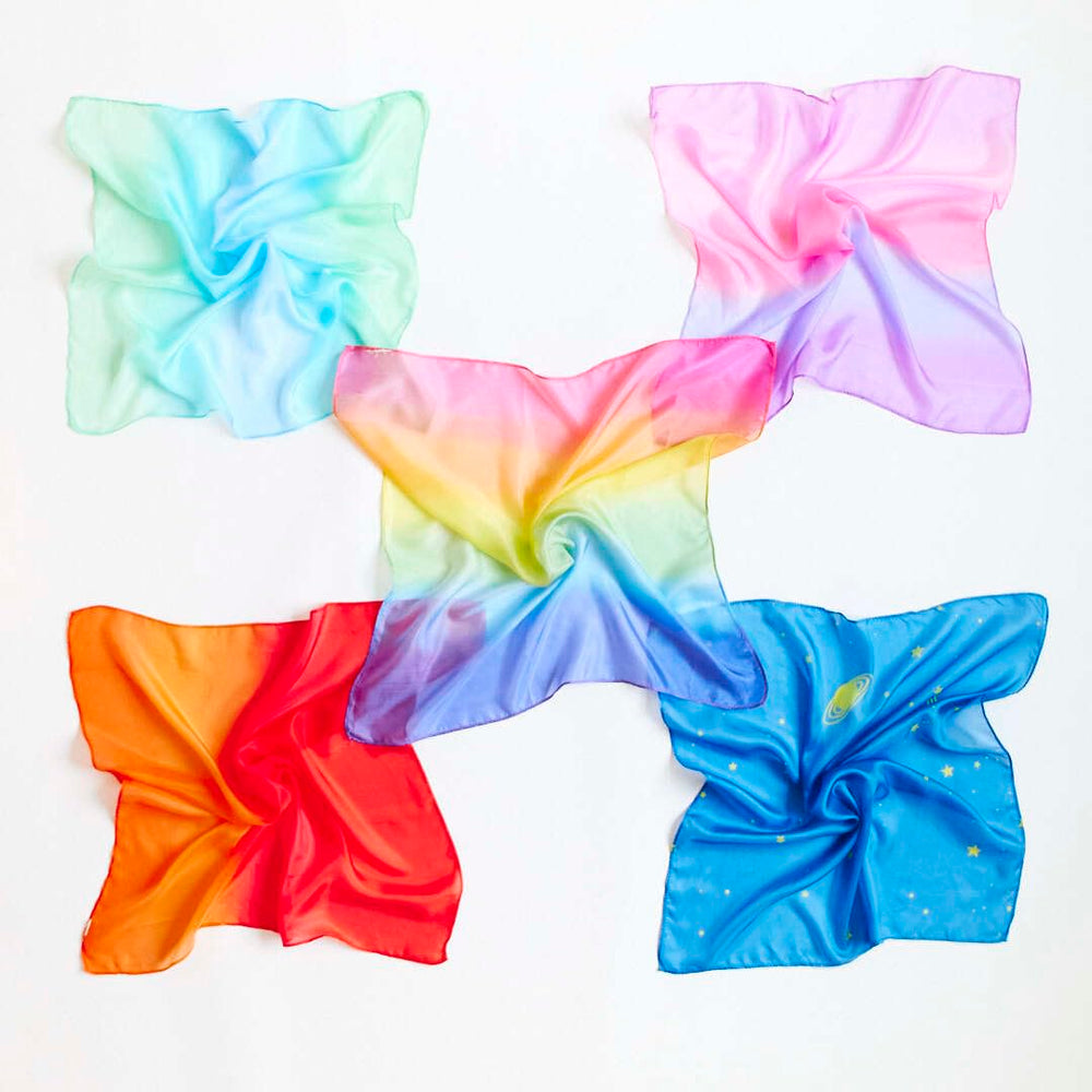 Sarah's Silks mini playsilk fire 21—bold hues spark dynamic movement and role-play