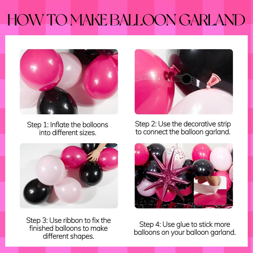 saratimtou hot pink star balloons elevate milestone birthday decor