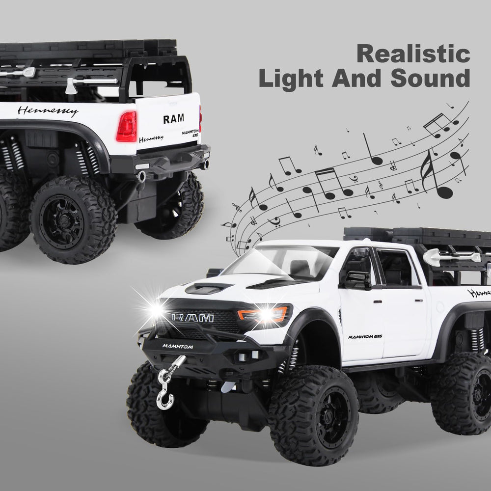 SASBSC 6x6 pickup truck toy lights and sounds enhance realism during play