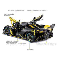 SASBSC Bolide 1:24 with bright headlights and engaging sound effects