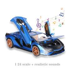 SASBSC Lamb toy car blue lights and engine sound boost realism