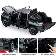 SASBSC Tundra truck green foldable mirrors improve side views