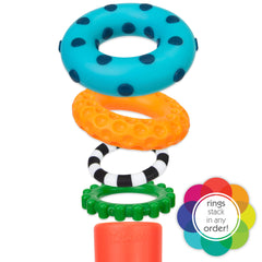 Sassy Stacks of Circles 9-piece set ready for stacking playtime