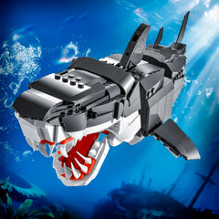 SATHIBI mechanical shark gear-system rotation enables interactive motion and display.