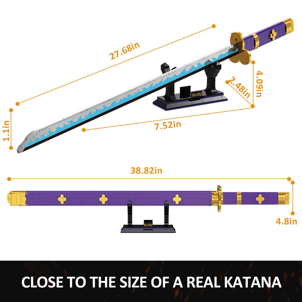 SATHIBI Yamato sword building set in-box packaging and gift-ready presentation