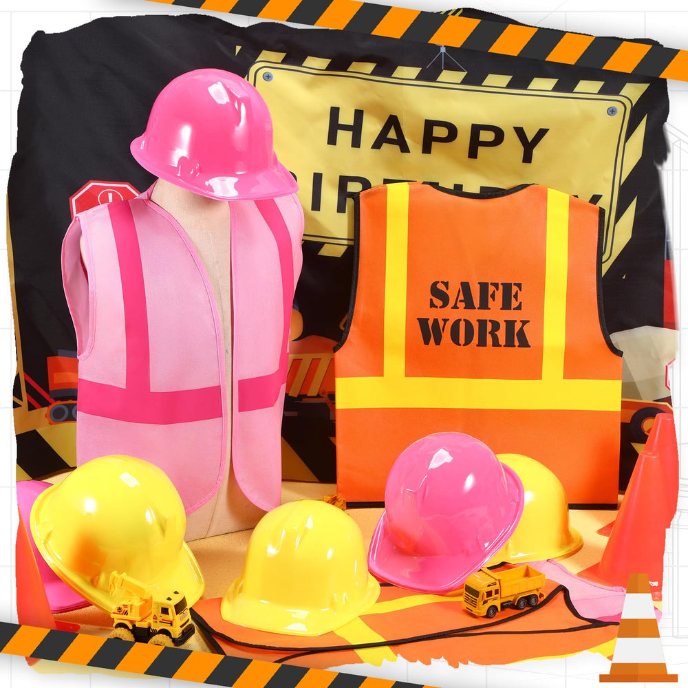 SATINIOR yellow construction hat adds colorful style to dress-up