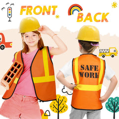SATINIOR construction helmet yellow close-up showing safe, lightweight headgear