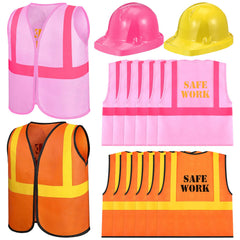SATINIOR orange construction vest for kids' imaginative role-play and party prep