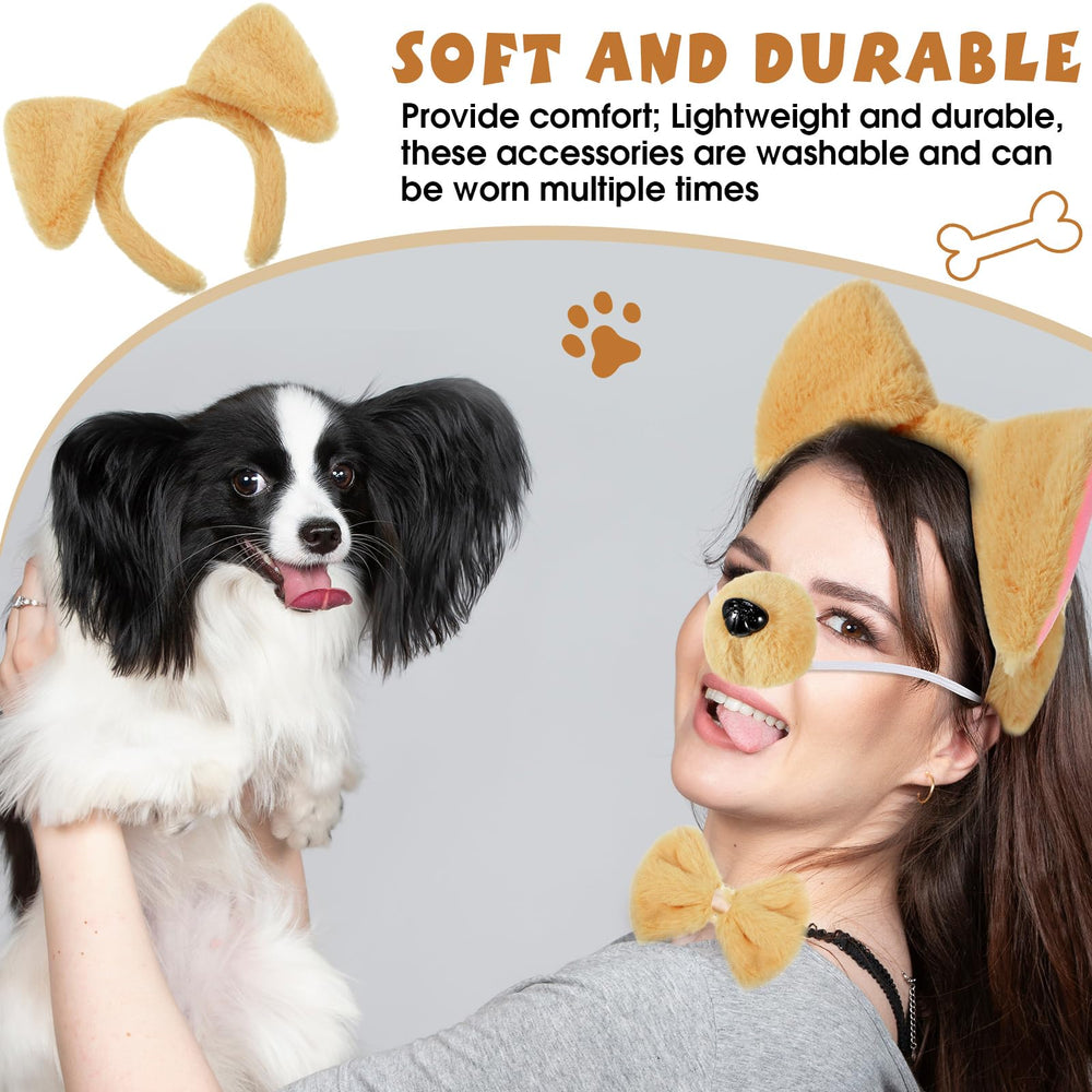 SATINIOR puppy nose with elastic belt: quick-fit accessory for instant canine look