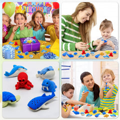 Satomoto sea animal erasers seal: lovable design makes party favors and giftable prizes.