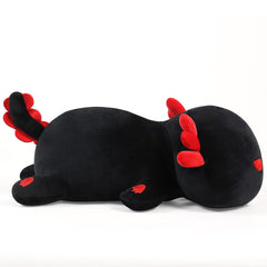 Sausudols Black Axolotl Plush large pillow for sofa or bed use.