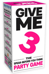 SAVANA Give Me 3 fast-paced card game for adults, ideal for lively parties.