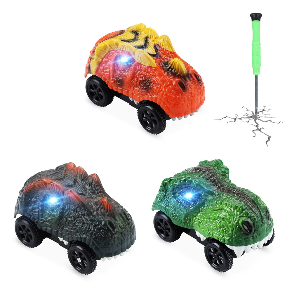 Save Unicorn track cars red LED lights for engaging nighttime play