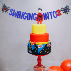 SAVITA pre-strung 2nd birthday banner ready to hang