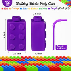 Sawysine brick cups with lids and straws prevent spills during celebrations.