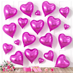 Saxuxu hot pink heart balloons 5inch for cute table settings and festive vibes.