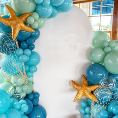 Saxuxu Blue ribbon roll included for quick, clean balloon styling