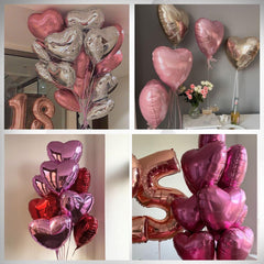 Saxuxu Rose Gold Heart Balloons wedding arc creates romantic entryways.