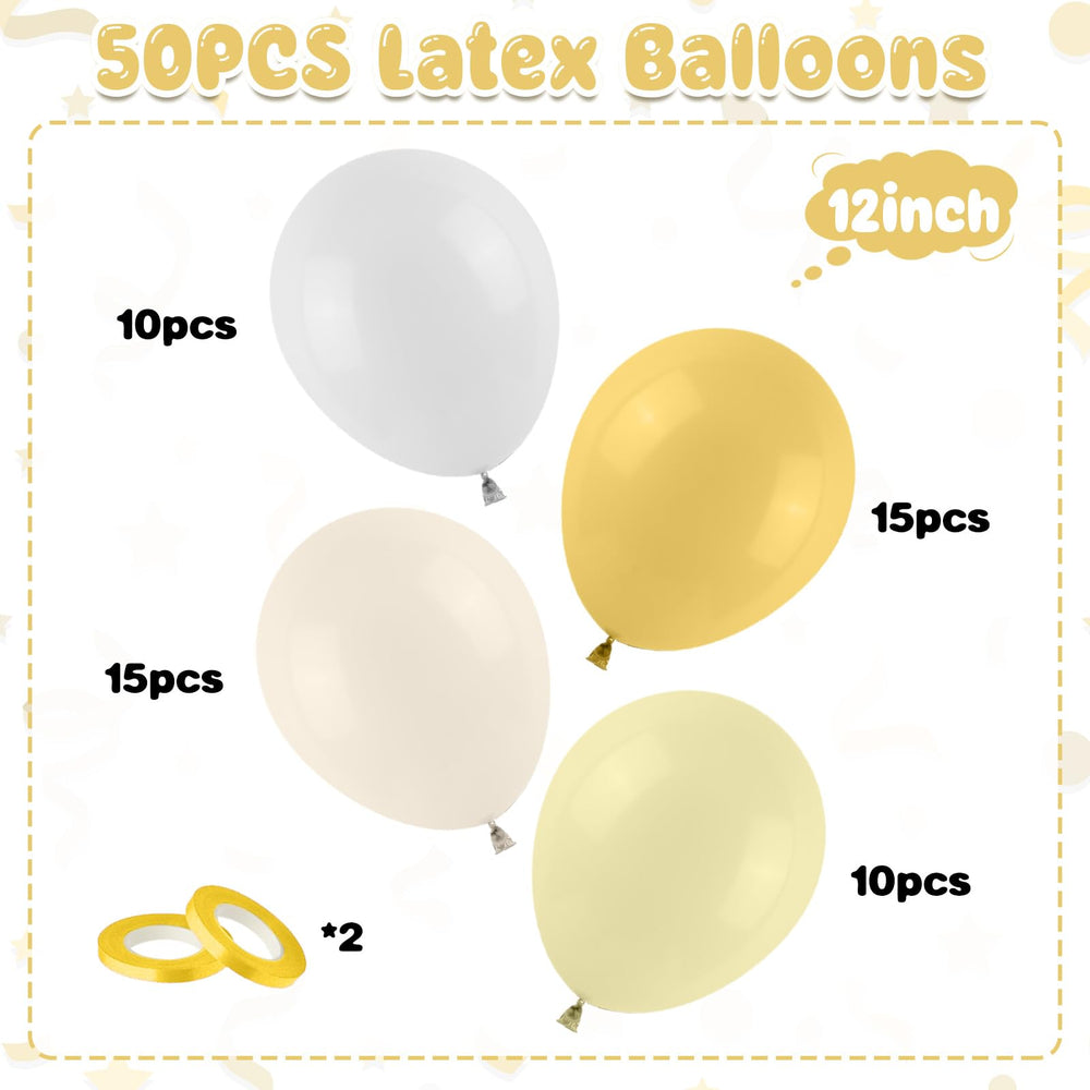 Saxuxu sand white balloon close-up for elegant baby shower or wedding décor