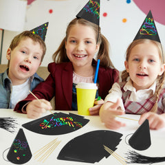 Sayaya rainbow scratch hat open box shows ready-to-scratch color magic.