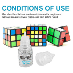 Saycker Speed Cube Lube drop on cube, begins even distribution for smoother turns