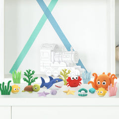 SayHalo Under the Sea Seashell Topper creates coastal charm on cupcakes.