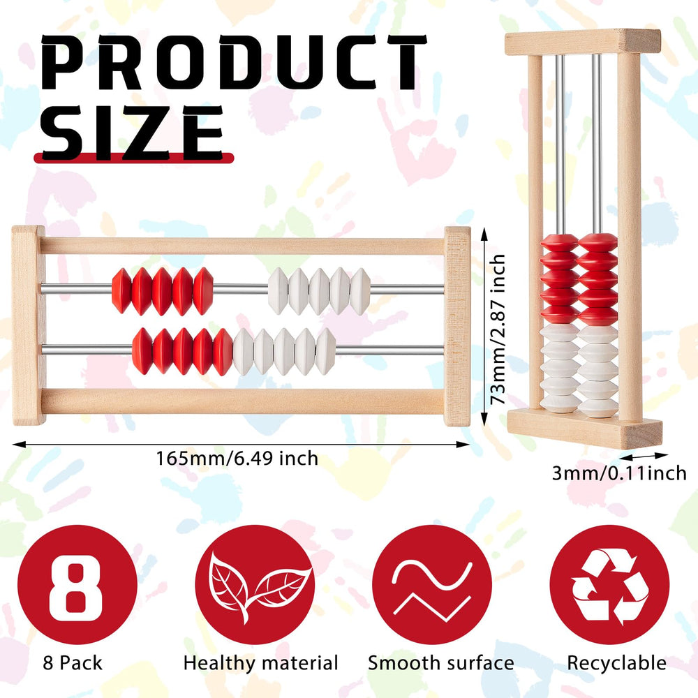 Saysurey wooden abacus with bright red beads encourages counting practice.