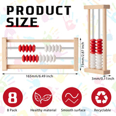 Saysurey wooden abacus with bright red beads encourages counting practice.