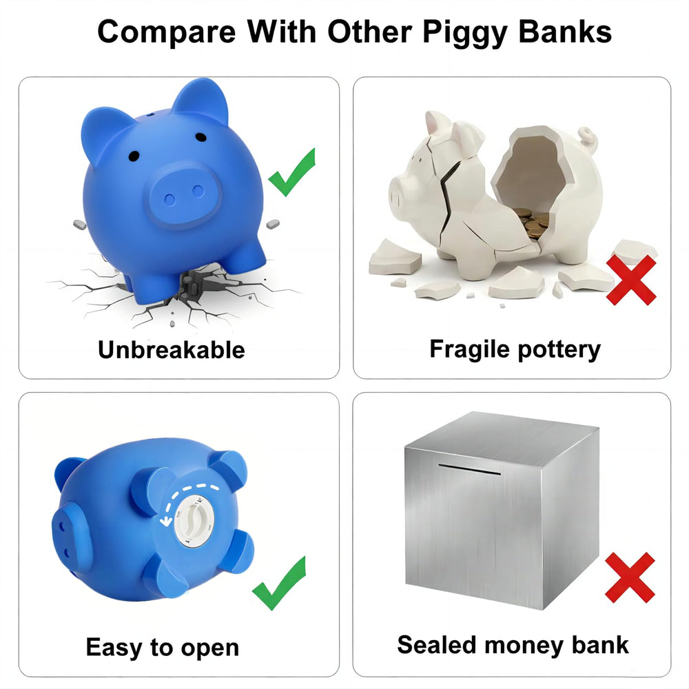Sbrvaniy piggy bank accepts many coins, supporting early counting