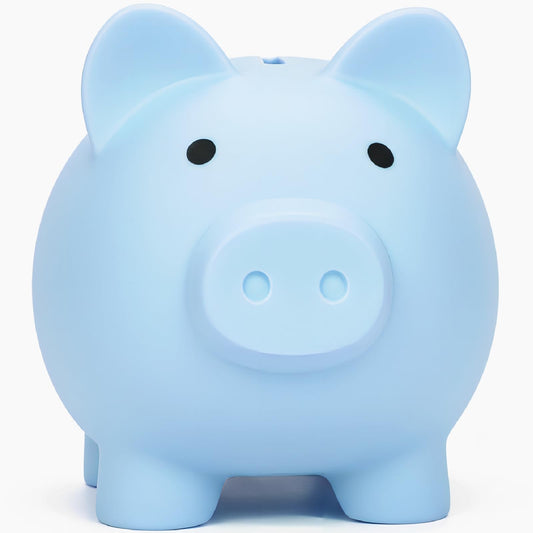 Sbrvaniy piggy bank with a cute design, ideal for kids' savings.