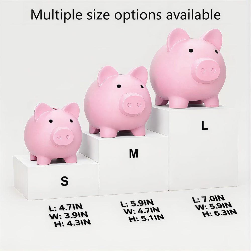 Sbrvaniy Piggy Bank unbreakable material withstands playful handling.