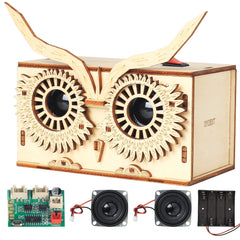 SCAEMO Owl kit front cover shows kid-friendly, easy assembly.