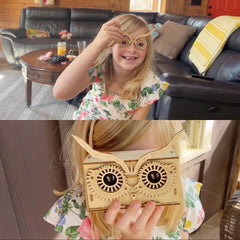SCAEMO Owl kit parts tray organized for beginner builders.