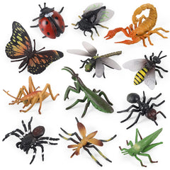 SCAHOW 12pcs fake bug toys set for imaginative play and party favors