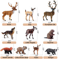 SCAHOW forest wolf figure, detailed woodland toy for learning