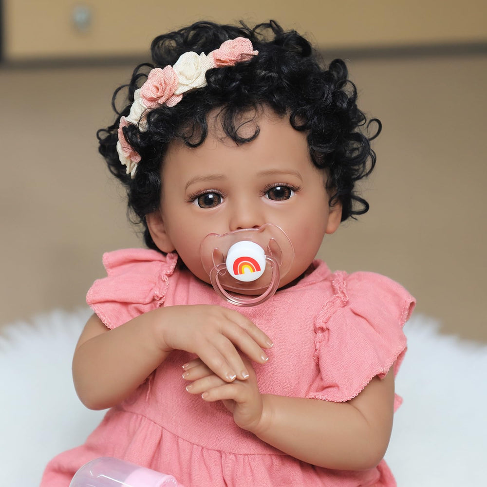 SCOM reborn doll face close-up showcases hand-painted realism for imaginative storytelling