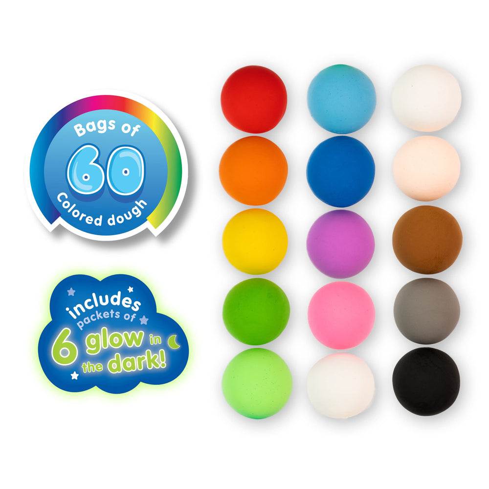 Scentco Air Dough glow-in-the-dark colors for nighttime crafting sessions.