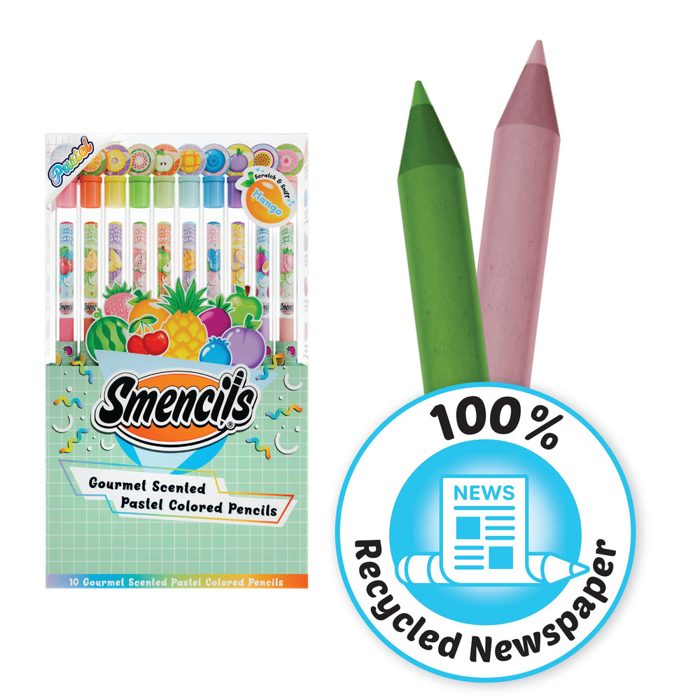 Scentco Pastel Smencils sharpened tips ready for coloring.