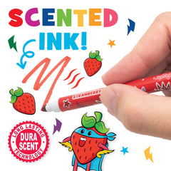 Scentco Smarkers patented design label highlights unique scent experience.