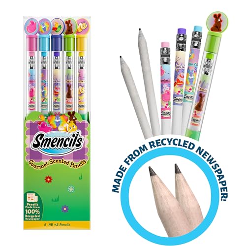 Scentco Smencils pack open, showing colors and scents for creative writing.