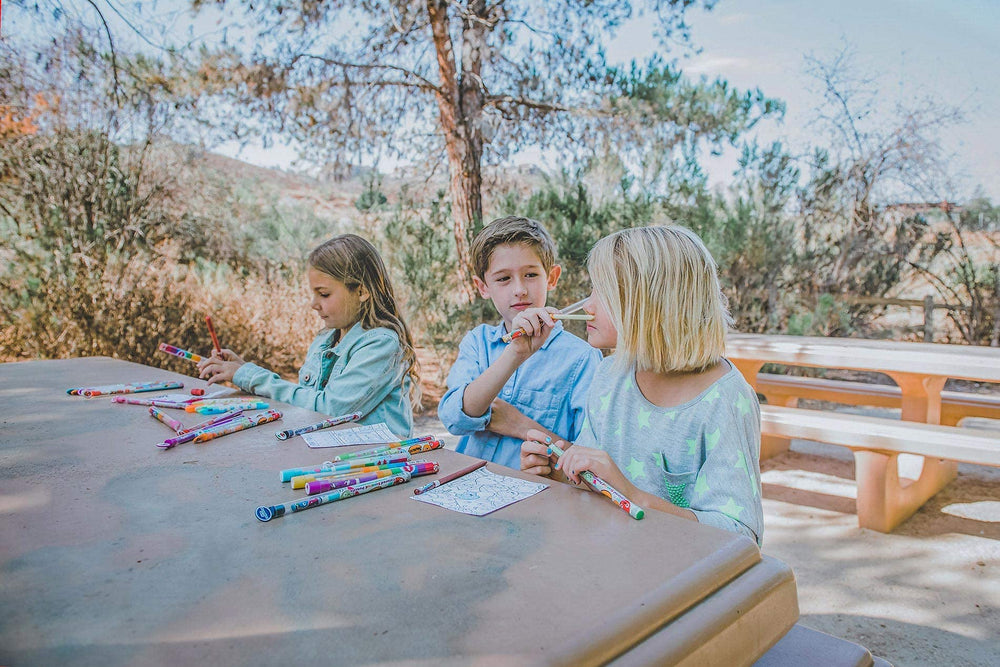 Kids drawing session using Smencils delivers colorful, fragrant sketches.